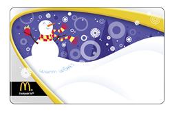 McDonald's Arch Card - Snowman